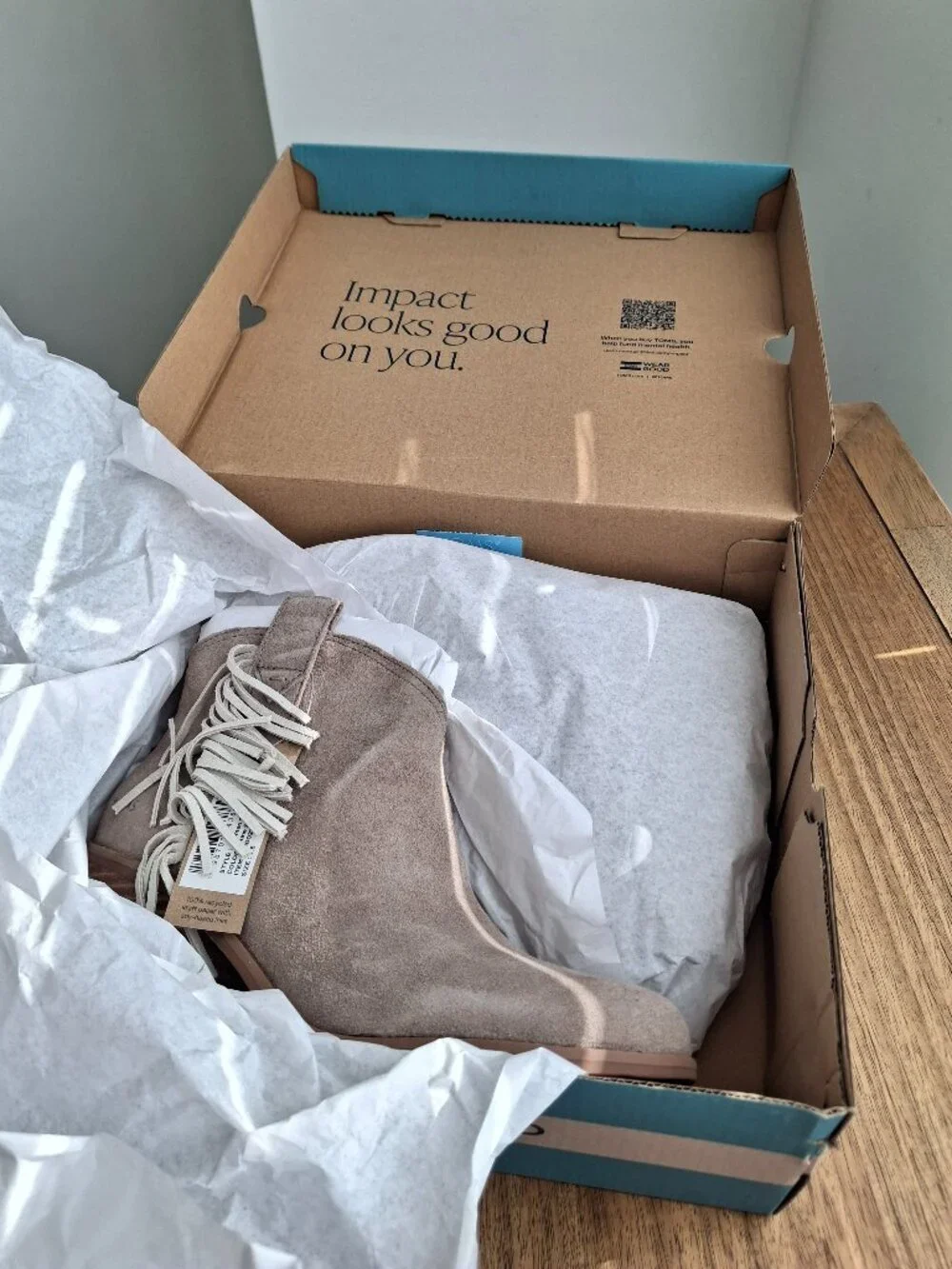 (New) Toms – Constance Heeled‎ Ankle Boots (Dune Suede/Fringe) / Women's 7.5